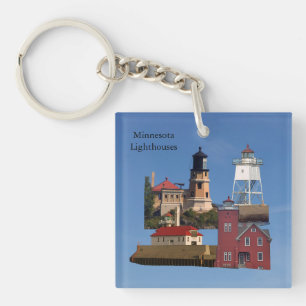 Llavero Minnesota Lighthouses cadena de claves acrílicas