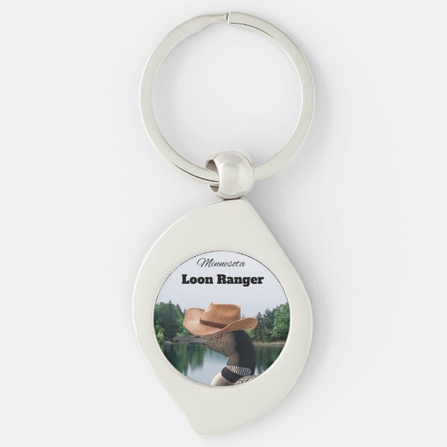 Llavero Minnesota Loon Ranger Keychain Metalizado (Anverso)