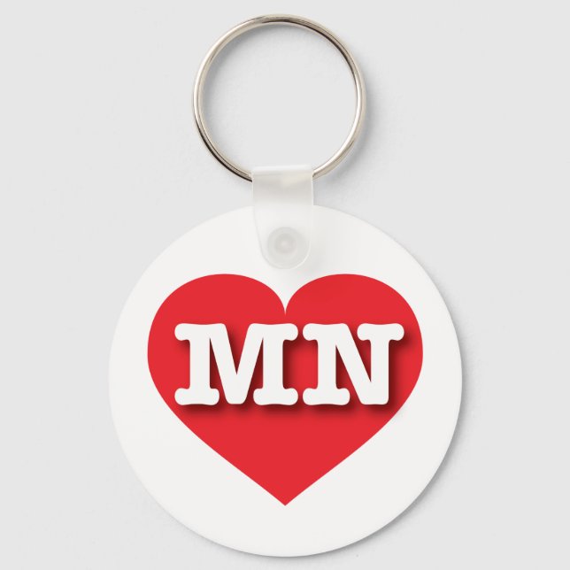 Llavero Minnesota Red Heart - Amo MN (Anverso)