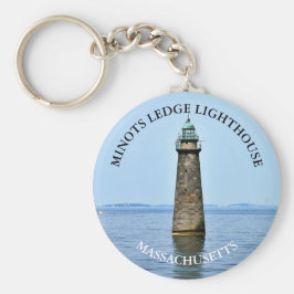 Llavero Minots Ledge Lighthouse Massachusetts Keyring