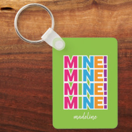 Llavero ¡MÍO! - Colorida cadena de claves personalizada