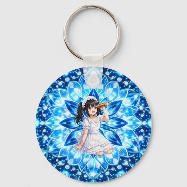 Llavero Mirabella in Frost Light – Ice Blue Kaleidoscope  (Anverso)