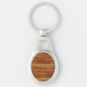 Llavero Mirada de madera del grano del acacia rizado de