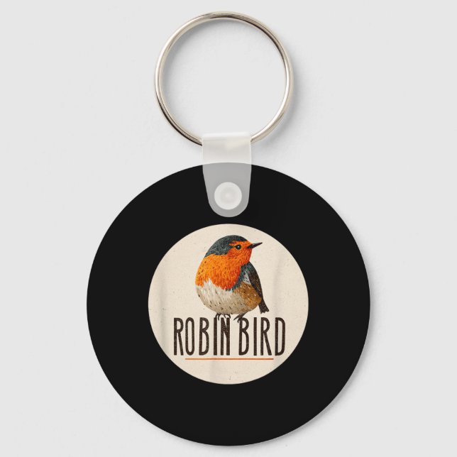 Llavero Mirada de pájaro Robin Rojo (Anverso)
