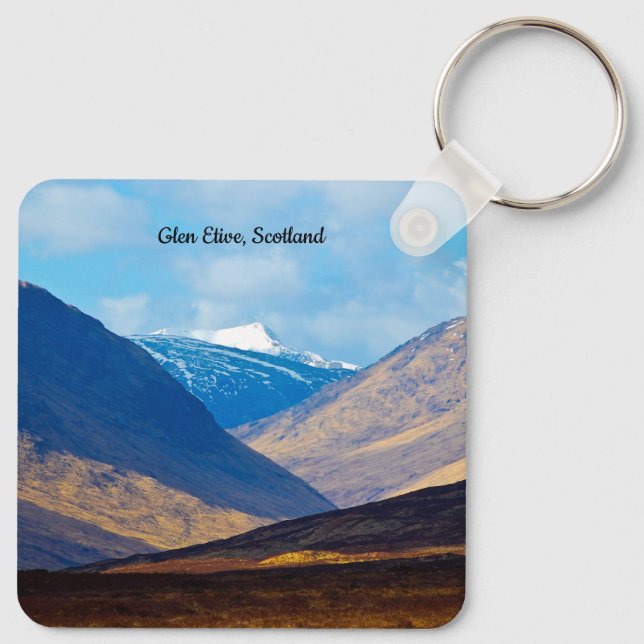 Llavero Mirando hacia Glen Etive, Escocia (Reverso )