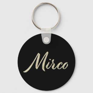 Llavero Mirco Nombre whitegold Button Schlüsselanhänger