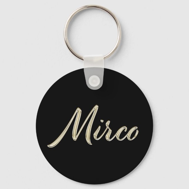 Llavero Mirco Nombre whitegold Button Schlüsselanhänger (Anverso)