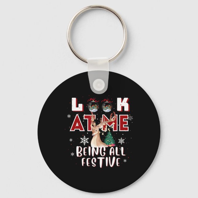 Llavero Mírenme Ser Todos Festividades De Navidad Humoríst (Anverso)