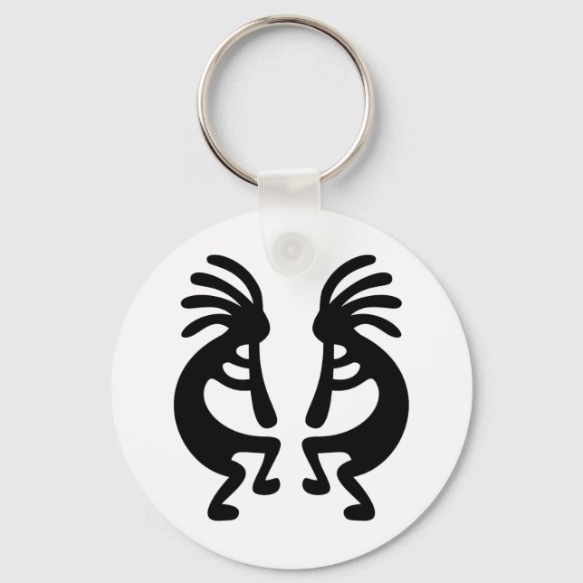 Llavero Mirrored Kokopelli (Anverso)