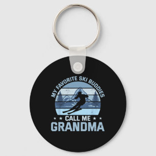 Llavero Mis compañeros de esquí favoritos me llaman abuela
