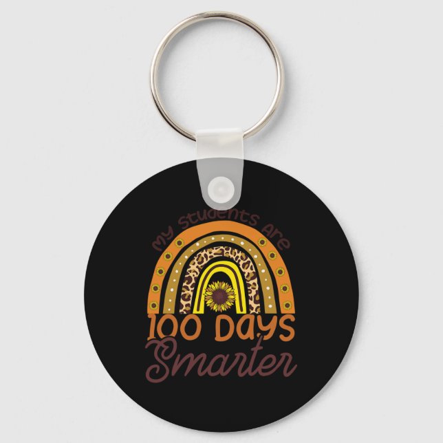 Llavero Mis Estudiantes Son 100 Días Más Inteligentes Que  (Anverso)