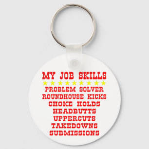 Llavero Mis habilidades laborales; Patadas, galletas, insc