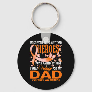 Llavero Mis Héroes Llevo Naranja Para Mi Papá Rsd Crps Awa