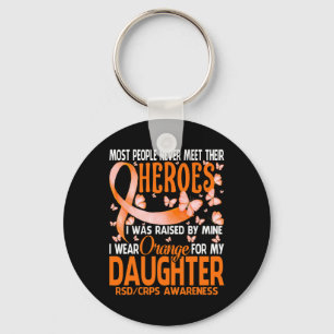 Llavero Mis Héroes Llevo Naranja Para Mis Hijas Rsd Crps A