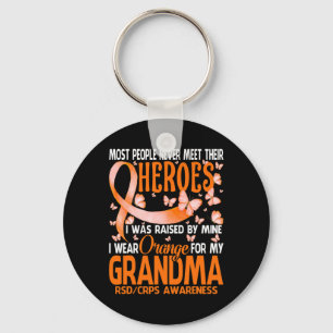 Llavero Mis Héroes, Yo Uso Naranja Para Mis Crps Rsd Abuel