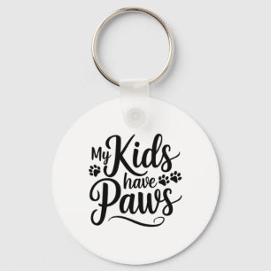 Llavero Mis Hijos Tienen Paws Divertidos Perros Que Cita A
