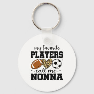 Llavero Mis jugadores favoritos me llaman Nonna fútbol