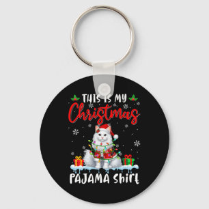 Llavero Mis Navidades Pajama Santa Cat Animales Noches Luc