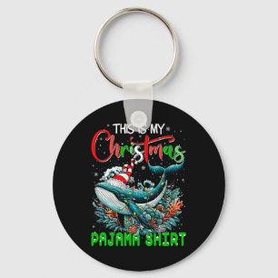 Llavero Mis Navidades Pajama Santa Whale Sea Animal Lover 