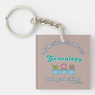 Llavero Mis planes de jubilación: genealogía y jardinería