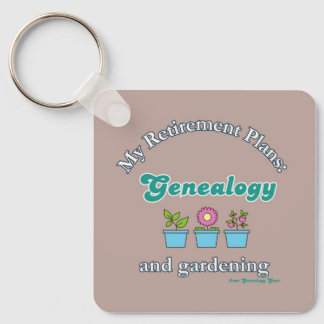 Llavero Mis planes de jubilación: genealogía y jardinería