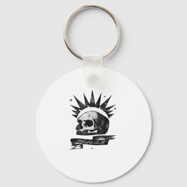 Llavero Misfit Skull Creative Character Art Style Keychain (Anverso)
