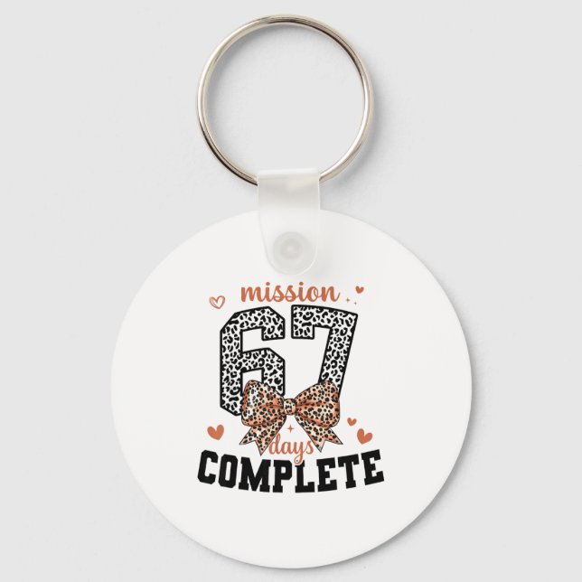 Llavero Mission 67 Days Complete Back To School Bow Leopar (Anverso)
