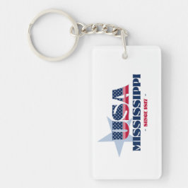 Llavero Mississippi Monograma Keychain acrílico de Estados
