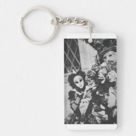 Llavero Misteriosas máscaras de carnaval en Venecia, Itali