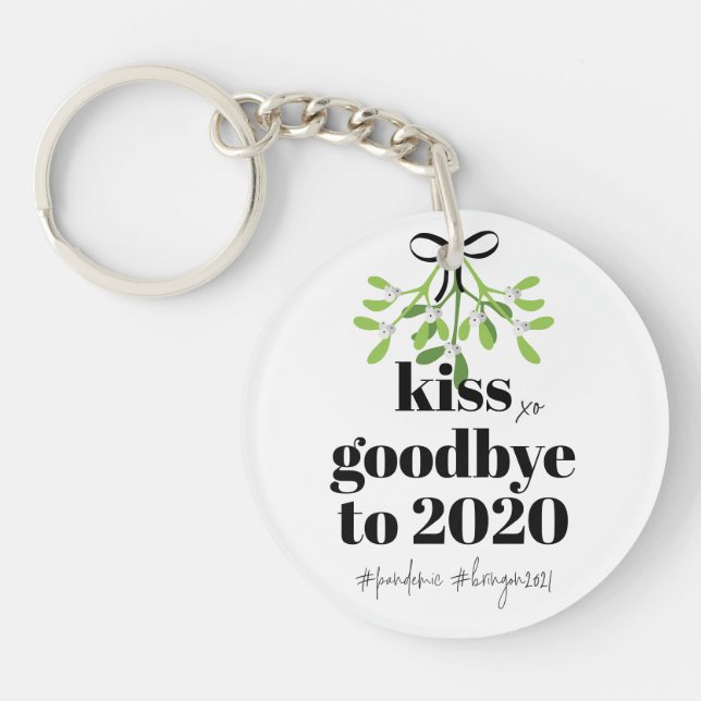 Llavero Mistletoe Kiss Goodbye to 2020 Do-Over Funny Humor (Frente)