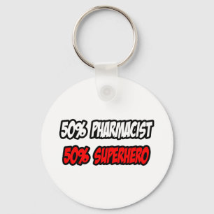 Llavero Mitad Farmacéutico... Medio Superhéroe
