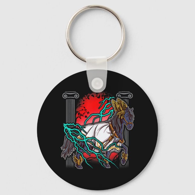 Llavero Mitos griegos de caballo Zeus antiguos dioses Equi (Anverso)