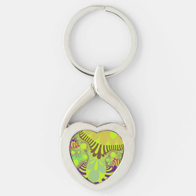 Llavero Mod amarillo y púrpura (Anverso)