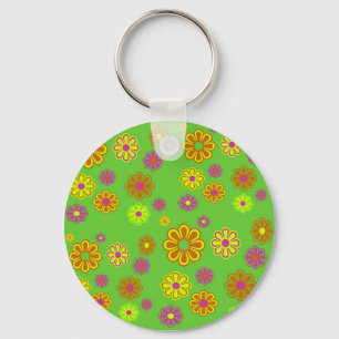 Llavero mod pop flowers groovy