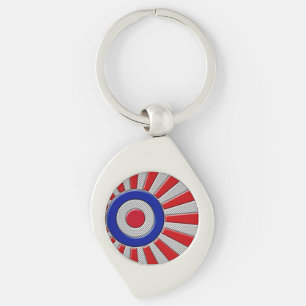 Llavero Mod Roundel Sunburst Carbon Fiber Style