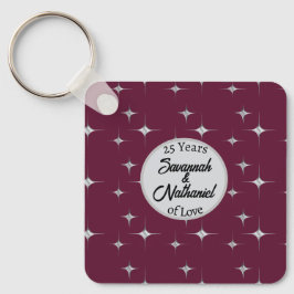 Llavero Moda 25º aniversario Personalizado foto de pareja