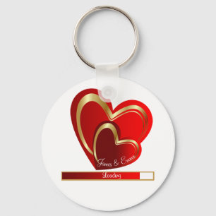 Llavero Moda Amor Cargando Corazones Rojos Boda Personaliz