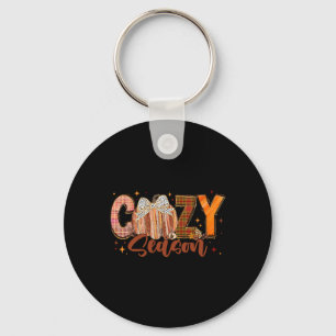 Llavero Moda De Calabaza De Temporada Retro Acogedora Esta