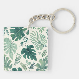 Llavero Moda de Monstera - Keychain acrílico de hojas trop