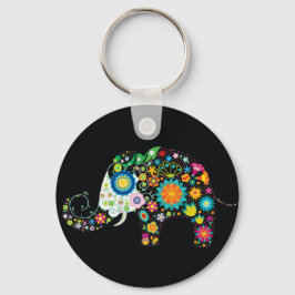 Llavero Moda floral fina para elefantes cutáneos