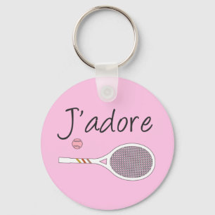 Llavero Moda francesa J'adore Tenis Player Design Pink