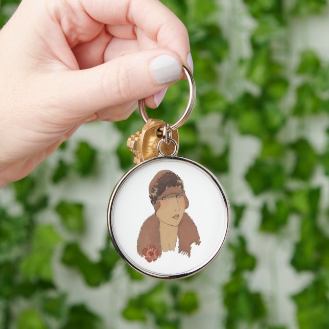 Llavero Moda gorra de la mujer ventilado, 2 (Mano)