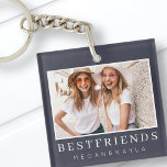 Llavero Moda moderna Mejor Amigos Foto de BFF<br><div class="desc">El diseño se compone de tipografía divertida y lúdica con fuentes sans serif y serif. Añadir una foto personalizado.</div>