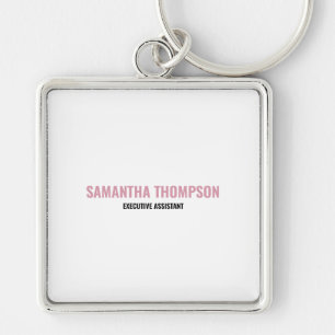 Llavero Moda moderna rosa, blanco y negro