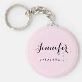 Llavero Moda Negra y Rosa Personaliza a la Bridesmaid