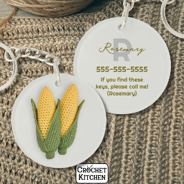 Llavero Moda Nombre de maíz crochet moderno en el jardín d