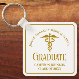 Llavero Moda Oro Licenciatura en Medicina Keepsake