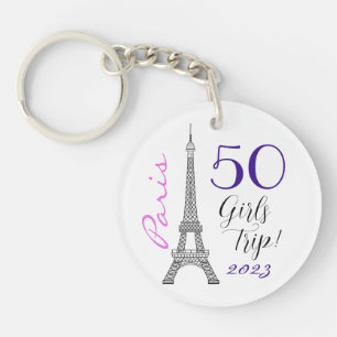 Llavero Moda Paris Torre Eiffel Viaje Chicas 50 cumpleaños