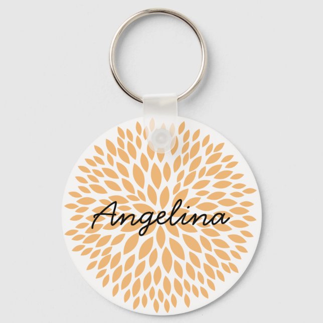 Llavero Moda Peach Floral (Anverso)