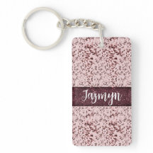 Moda Rosa Rosa Rubor Purpurinoso Marble Personaliz